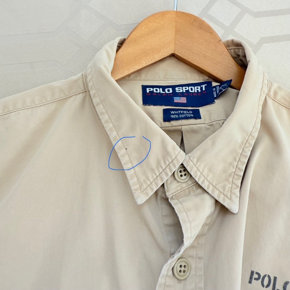 Polo Sport Men Whitfield long sleeve button-down shirt Khaki  Cotton Size XXL - Picture 12 of 12